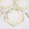 25 White 9" Hexagon Paper Salad Dinner Plates Gold Trim Tableware